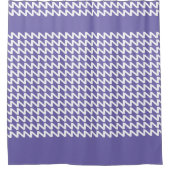 Maagdenpalm en wit Moderne Scherpe Golven Douchegordijn (Voorkant)