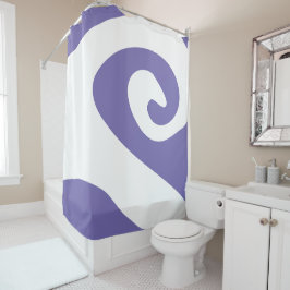 Maagdenpalm en witte wervelgolf douchegordijn