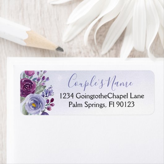 Maagdenpalm Fuchsia Blush Watercolor Bloem Bruilof Etiket (Insitu)