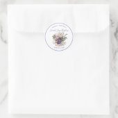 Maagdenpalm Geperste Wilde Bloem Boho Bruiloftsbor Ronde Sticker (Tas)
