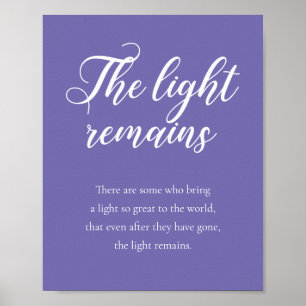 Maagdenpalm Het Licht Blijft Overlijdensherdenking Poster