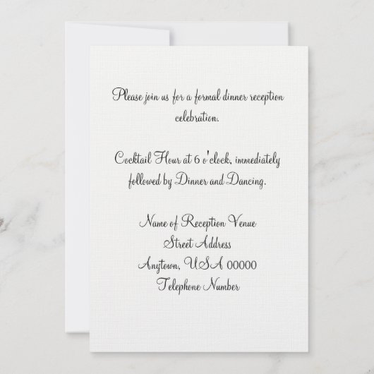 Maagdenpalm Iris Bloem Bruiloftsreceptie Kaart (Achterkant)