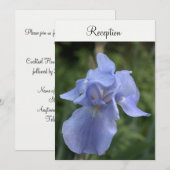 Maagdenpalm Iris Bloemrijke Trouwreceptie Kaart (Voorkant / Achterkant)