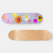 Maagdenpalm Levendige Bloemenmix Skateboard (Horizontaal)