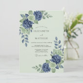 Maagdenpalm Mint Hydrangea Gedempte Eucalyptus Bru Kaart (Staand voorkant)