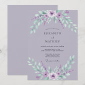 Maagdenpalm Mint Ranunculus Stof Eucalyptus Weddin Kaart (Voorkant / Achterkant)
