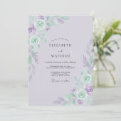 Maagdenpalm Mint Roze Bruiloft Kaart (Staand voorkant)