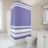 Maagdenpalm: Moderne lijnen in het wit Douchegordijn (In situ)