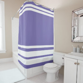 Maagdenpalm: Moderne lijnen in het wit Douchegordijn