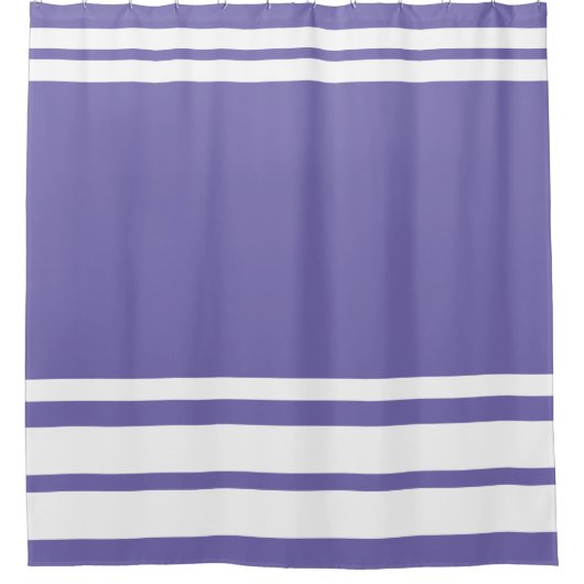 Maagdenpalm: Moderne lijnen in het wit Douchegordijn (Voorkant)