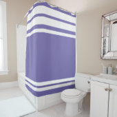 Maagdenpalm: Moderne lijnen in het wit Douchegordijn (In situ)