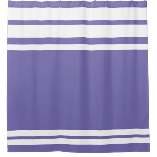 Maagdenpalm: Moderne lijnen in het wit Douchegordijn (Voorkant)