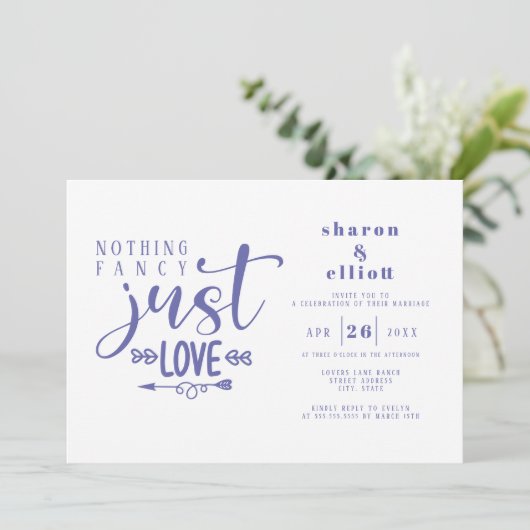 maagdenpalm niets Fancy gewoon liefde bruiloft Kaart (Staand voorkant)