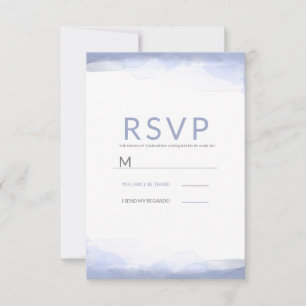 Maagdenpalm Paarse Aquarel Moderne Trouw RSVP Kaartje