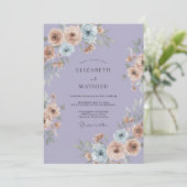 Maagdenpalm Perzik Ranunculus Gedempte Eucalyptus Kaart (Staand voorkant)