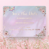  maagdenpalm pioen Folie Save The Date Kaart