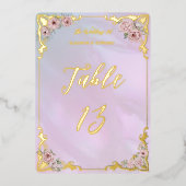  maagdenpalm pioen Folie Tafelnummer Kaart (Voorkant)