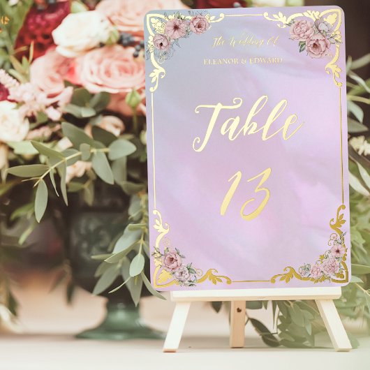  maagdenpalm pioen Folie Tafelnummer Kaart