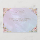  maagdenpalm pioen Vrijgezellenfeest Tea Party Informatiekaartje (Voorkant)