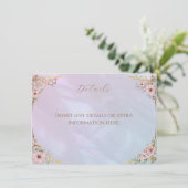  maagdenpalm pioen Vrijgezellenfeest Tea Party Informatiekaartje (Staand voorkant)