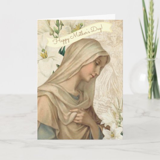 Maagdenpalm Religieuze Engel Antiek Kaart (Voorkant)