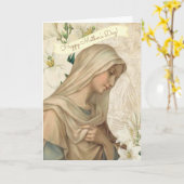 Maagdenpalm Religieuze Engel Antiek Kaart (Gele Bloem)
