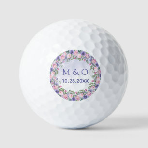 Maagdenpalm Roze Aquarel Bloemige Trouwgunst Golfballen