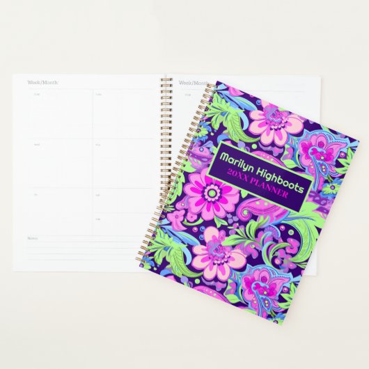 Maagdenpalm, Roze, en Limoen Retro Planner (Display)