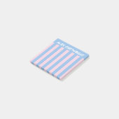 Maagdenpalm & Roze Strepen Met Uw Naam Post-it® Notes (Schuin)