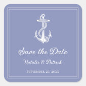 Maagdenpalm scheepsanker Save the Date Stickers (Voorkant)