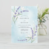Maagdenpalm Sering Tak Eucalyptus Bruiloft Kaart (Staand voorkant)
