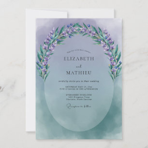 Maagdenpalm Sering Tak Gedempte Eucalyptus Bruilof Kaart