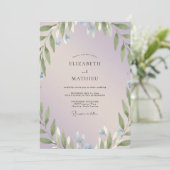 Maagdenpalm Tak Eucalyptus Bruiloft Kaart (Staand voorkant)