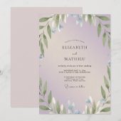 Maagdenpalm Tak Eucalyptus Bruiloft Kaart (Voorkant / Achterkant)