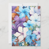 Maagdenpalm, Turquoise en roodbruine bruiloft Kaart (Achterkant)