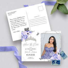 Maagdenpalm Zilveren Tiara Quinceañera Foto Ansich Briefkaart