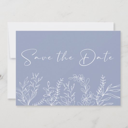 Maagdenpalmbloemen Boho bewaar de datum Save The Date (Voorkant)