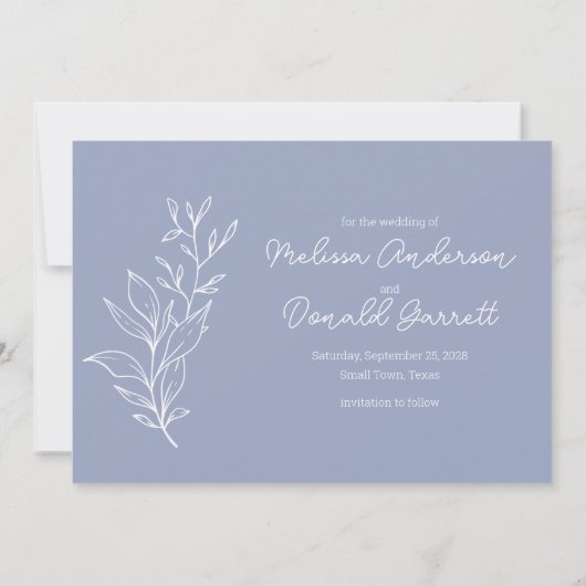 Maagdenpalmbloemen Boho bewaar de datum Save The Date (Achterkant)