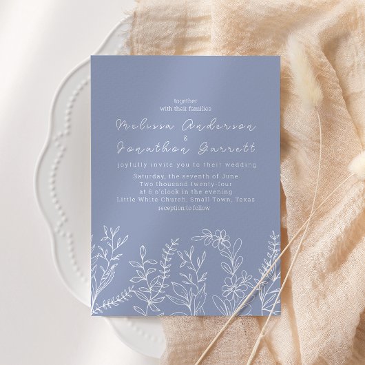 Maagdenpalmbloemen Boho bruiloft Kaart