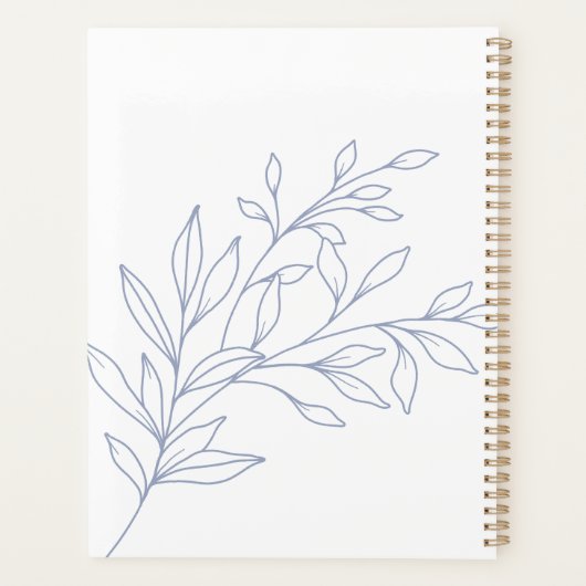 Maagdenpalmbloemen Boho bruiloft Planner (Achterkant)