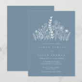 Maagdenpalmbloemen bruiloft kaart (Voorkant / Achterkant)