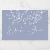 Maagdenpalmbloemen Date Night Jar Voedselcontainer Etiket (Enkel label)