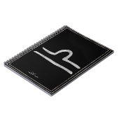 Maagdensymbool met hammered zilver, gestileerd ast notitieboek (Linkerzijde)