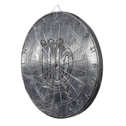 Maagdenteken voor dierentuindige in Grunge Distres Dartbord (Voorkant Rechts)