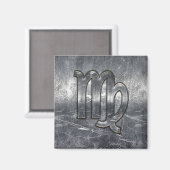 Maagdenteken voor dierentuindige in Grunge Distres Magneet (Voorkant / Achterkant)