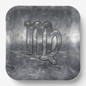 Maagdenteken voor dierentuindige in Grunge Distres Papieren Bordje (Voorkant)