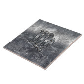 Maagdenteken voor dierentuindige in Grunge Distres Tegeltje (Zijkant)