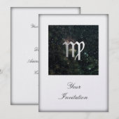 Maagdenteken voor Zodiac-sterren in Universe Party Kaart (Voorkant / Achterkant)