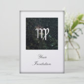 Maagdenteken voor Zodiac-sterren in Universe Party Kaart (Staand voorkant)