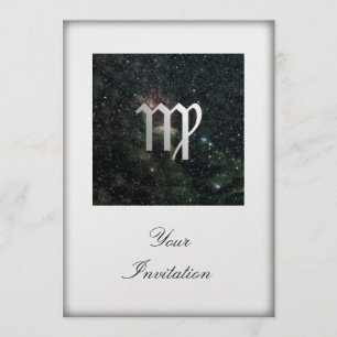 Maagdenteken voor Zodiac-sterren in Universe Party Kaart